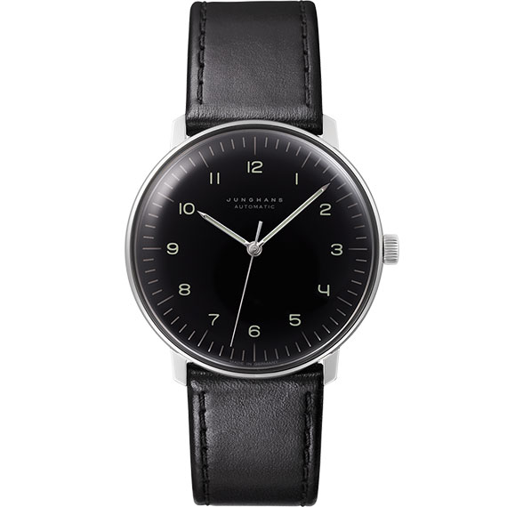 Junghans max bill Automatic Zifferblatt schwarz poliert