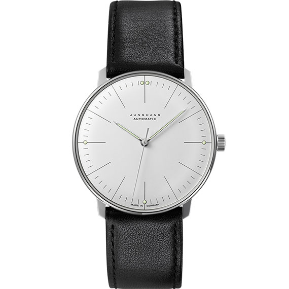 Junghans max bill Automatic mit Zifferblatt silber und Edelstahlgehäuse