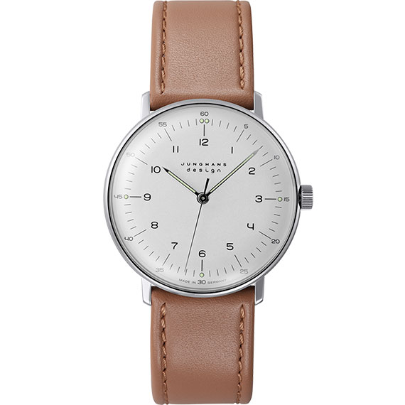 Junghans max bill Handaufzug mit Zifferblatt silber