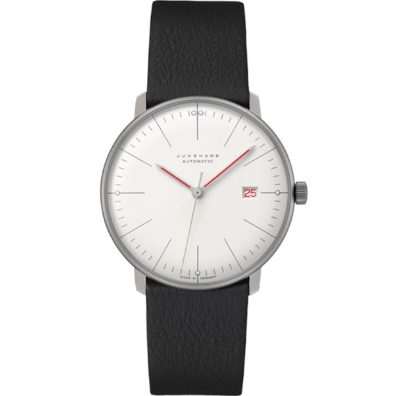 Junghans max bill Automatic Bauhaus mit Zifferblatt weiß