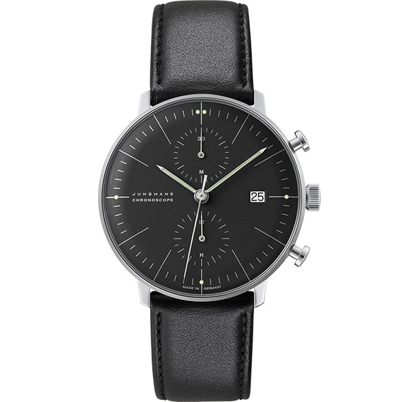 Junghans max bill Chronoscope mit Lederarmband