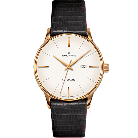 Junghans Meister Damen Automatic mit Lederband schwarz