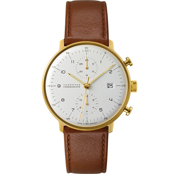 Junghans max bill Chronoscope mit Gehäuse PVD