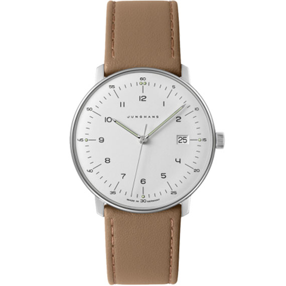 Junghans max bill Quarz mit Zifferblatt silber matt