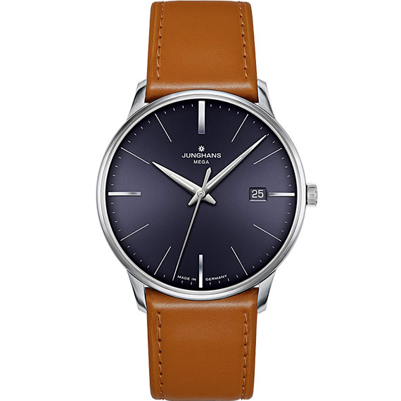 Junghans Meister MEGA Kleine Sekunde mit Zifferblatt blau