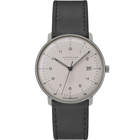 Junghans max bill MEGA Solar mit Zifferblatt grau